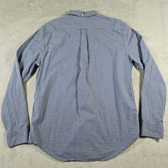 Levis Button Down Shirt Mens Large Slim Fit Blue Check Long Sleeve Pocket Office - Picture 7 of 10